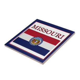 Carreau Tuile de conception du drapeau du Missouri