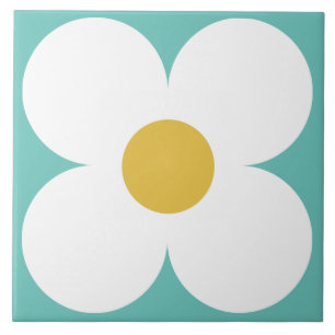 Carreau Tuile de fleurs rétro des années 60 les années 