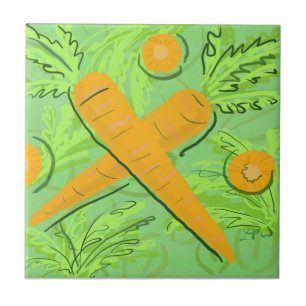 Carreau Tuile de fruit : Carottes