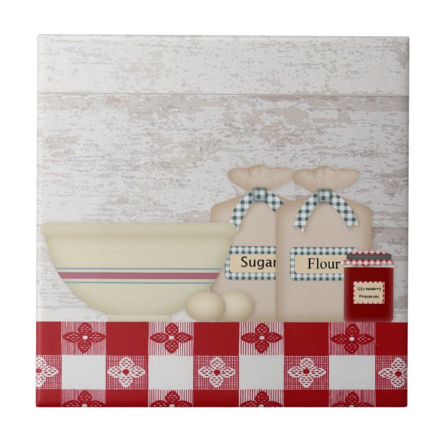 Carreau Tuile de la cuisine de la grand-maman (Devant)