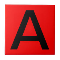 Tuile de lettre - arrière - plan rouge -