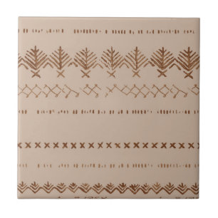 Carreau Tuile de motif de frontière géométrique de la trib