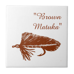Carreau Tuile de mouche de la truite "Matuka Brown".