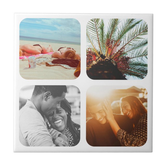 Carreau Tuile de mur 4 Modèles photo arrondi à la maison (Devant)