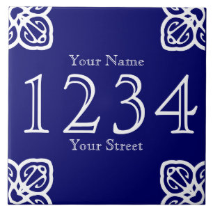 Carreau Tuile de numéro de maison espagnole personnalisée