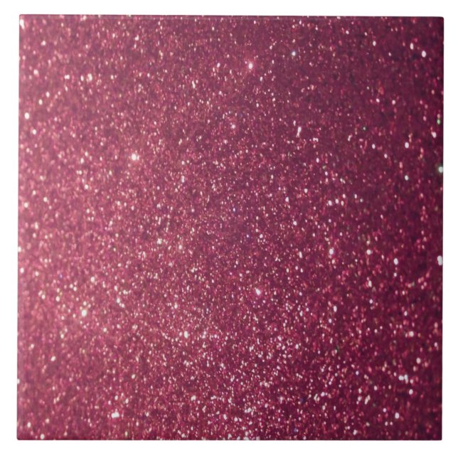 Carreau Tuile de parties scintillant métallique rouge (Devant)