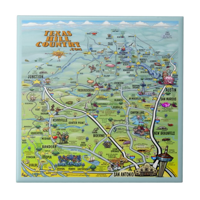 Carreau Tuile de pays de colline du Texas (Devant)