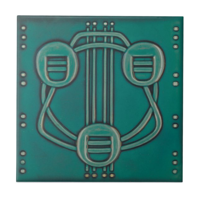 Carreau Tuile de reproduction d'antiquité du (Devant)