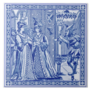 Carreau Tuile de reproduction de la série Minton Cinderel