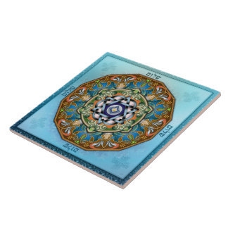 Carreau Tuile de Shalom de mandala