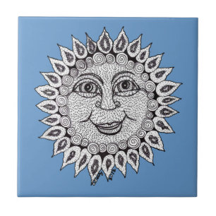 Carreau Tuile de soleil de joie