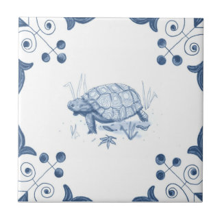 Carreau Tuile de tortue de Delft avec des coins de rouleau
