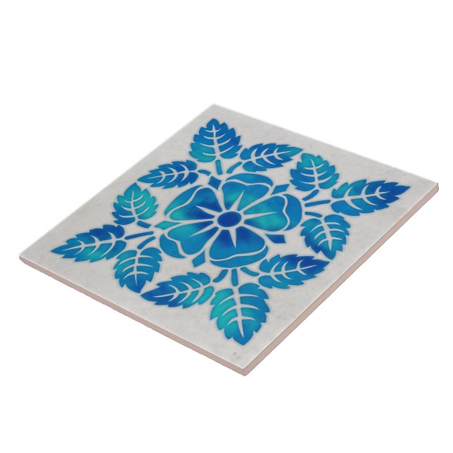 Carreau Tuile décorative en céramique Indigo (Côté)