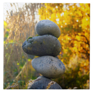Carreau Tuile décorative Rock Cairn Zen Garden