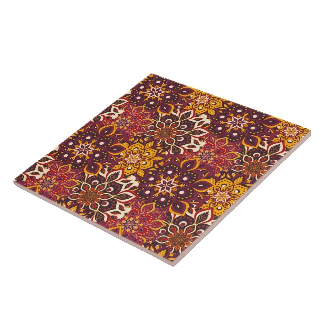 Carreau Tuile d'impression Mandala (Côté)