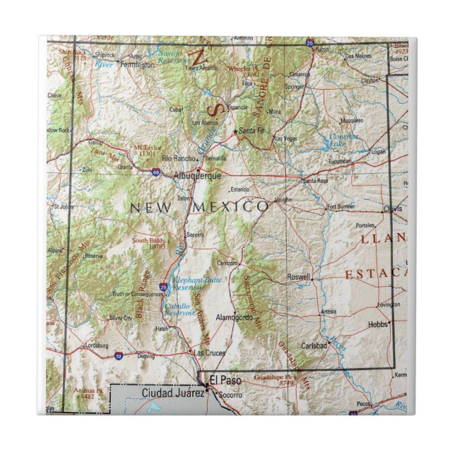 Carreau Tuile du Nouveau Mexique (Devant)