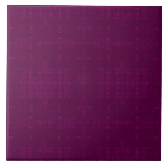 Carreau tuile en céramique abstraite violette (Devant)