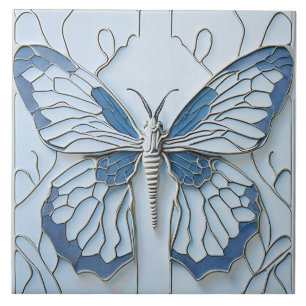 Carreau Tuile en céramique Art Déco Papillon Nouveau