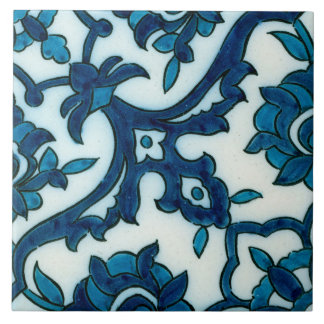 Carreau Tuile en céramique de photo de conception bleue de