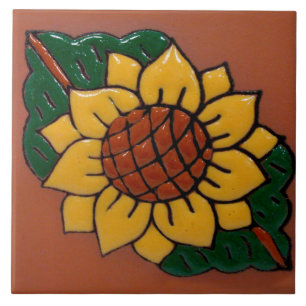 Carreau Tuile en céramique de photo de tournesol