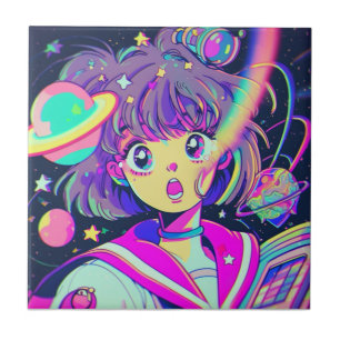 Carreau Tuile en céramique Kawaii Anime Girl