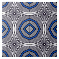 Tuile en céramique motif géométrique multicolore v