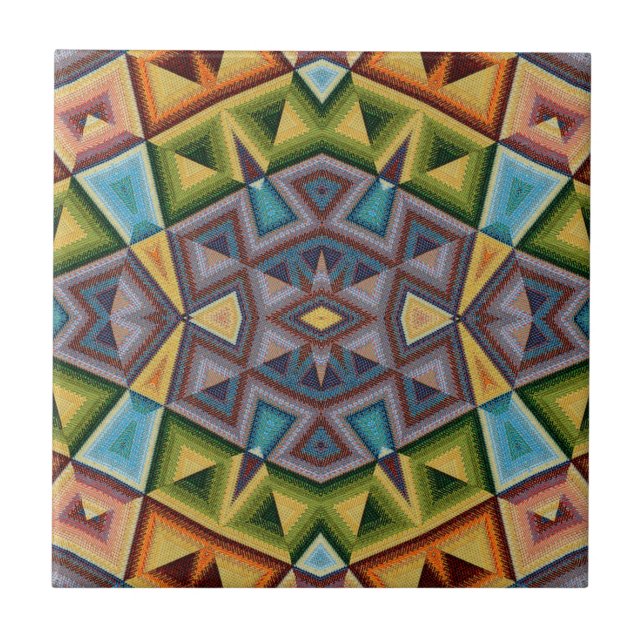 Carreau Tuile en céramique multi-couleur tridimensionnelle (Devant)