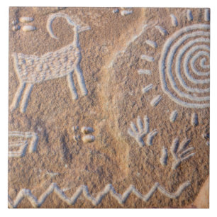 Carreau Tuile en céramique Petroglyphe Sud-Ouest
