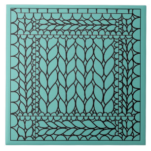 Carreau Tuile en céramique TURQUOISE KNIT PURL
