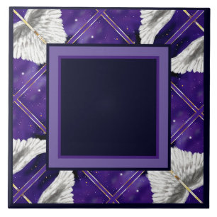 Carreau Tuile en céramique violet âme détail