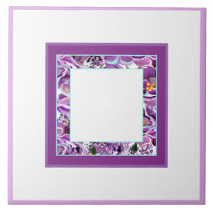 Carreau Tuile en céramique violet âme détail