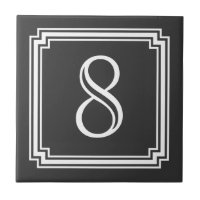 Tuile faite sur commande de numéro de maison ou de