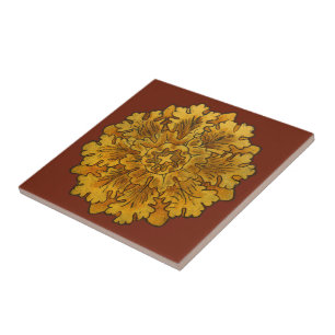 Carreau Tuile florentine de groupe de feuille de chêne