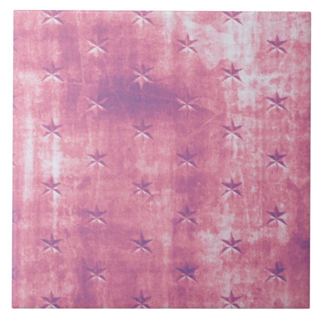 Carreau Tuile grunge rose géniale de profil sous (Devant)