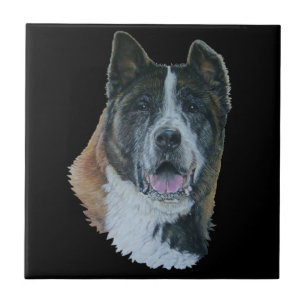 Carreau Tuile japonaise/d'Américain akita de chien de