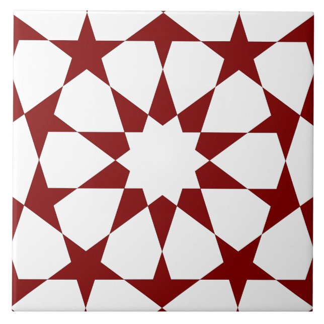 Carreau Tuile motif géométrique islamique (Devant)