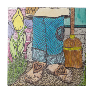 Carreau Tuile paisible de jardinier