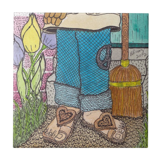 Carreau Tuile paisible de jardinier (Devant)