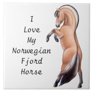 Carreau Tuile personnalisable de cheval norvégien de fjord