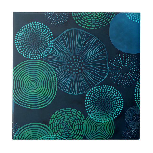 Carreau tuiles de fanart en feuille de palme (Devant)