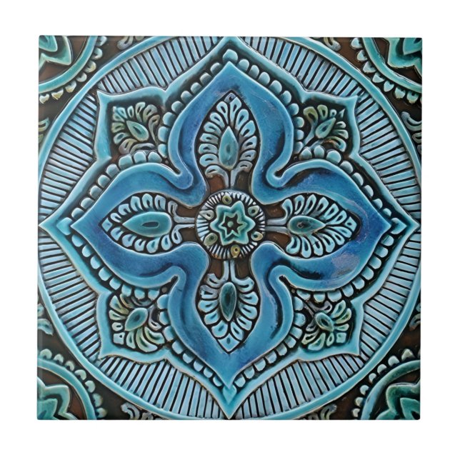 Carreau tuiles de motif à bulles de moutarde (Devant)