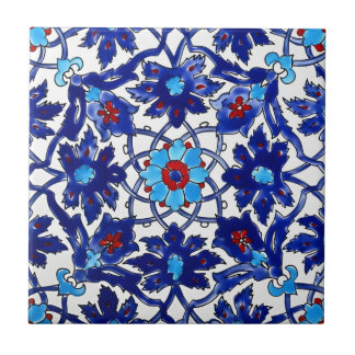 Carreau tuiles de motif de fleurs vintage rouge toscan