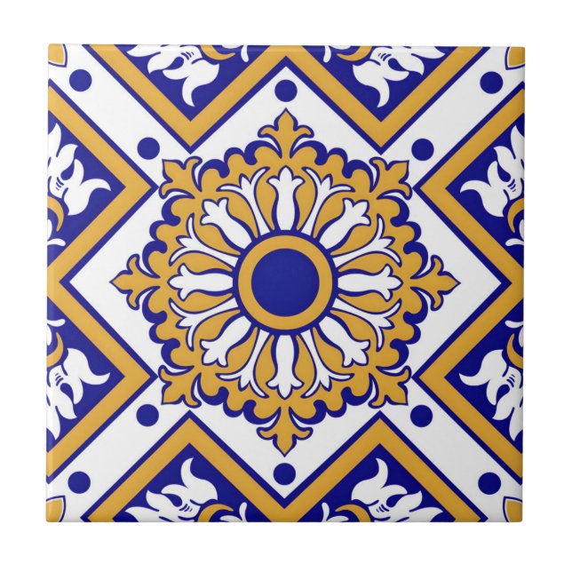 Carreau tuiles design sophistiquées portugaises (Devant)