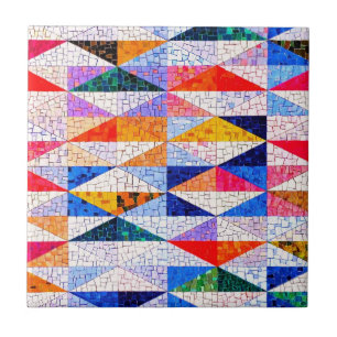 Carreau Tuiles en céramique à effet mosaïque multicolore