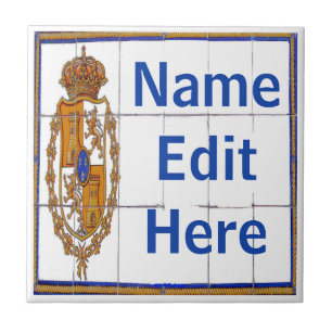 Carreau Tuiles espagnoles de lettre et de numéro de maison