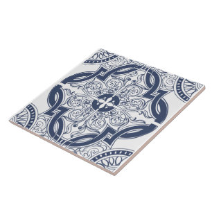 Carreau Tuiles portugaises, azulejo, tuiles bleues 