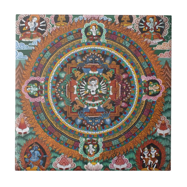 Carreau tuiles vintages bouddha (Devant)