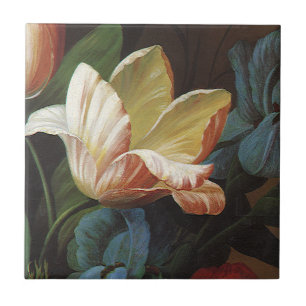 Carreau Tulipe de jardin vintage en Fleur, Fleurs victorie