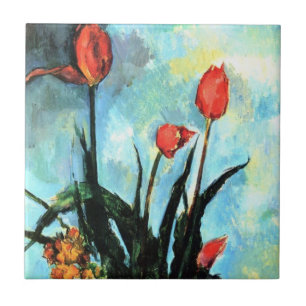 Carreau Tulipes dans un vase de Paul Cézanne, Art ancien