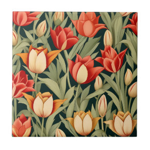 Carreau Tulipes modernes vibrantes Florales